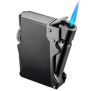 Cannon Press lighter metal inflatable blue flame windproof torch lighter