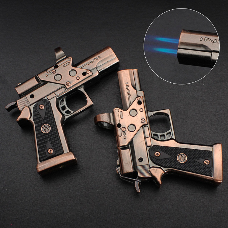 2023 Metal Desert Eagle Beretta Gun Pistol Lighter Gun Shaped Butane Torch Lighters Toy Models