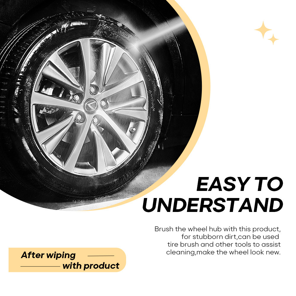 500ml Car Detailing Chemical Car Wash Products Car Care Cleaner Wheel Rim Cleaner All Wheel Cleaner Manufacturer