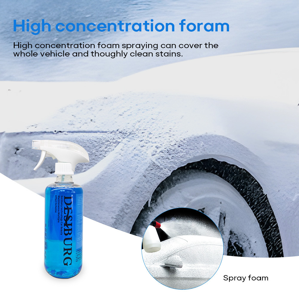 Super High Quality Concentrated Car Wash Shampoo Wax Oem Car Shampoo 500ML Touchless Surface Clean Exterior Car Wash