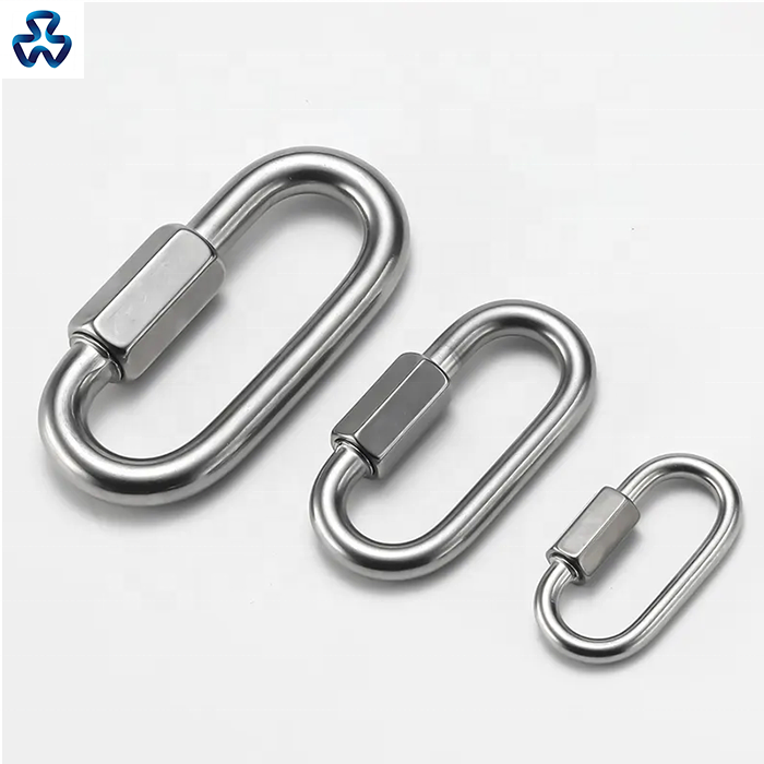 Top Quality Grade 304/316 Stainless Steel Quick Link Marine Rigging Hardware Chain Link Fastener Snap Hook / Crabiner