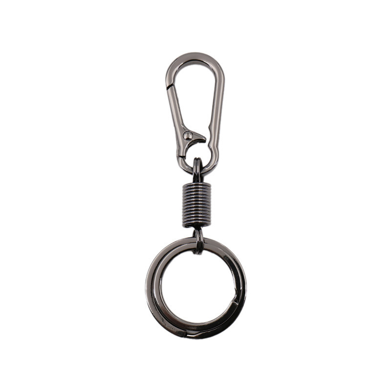 Wholesale Car Keychain Accessories Zinc Alloy Keychain with Quick Release Spring Clip Key Ring Metal Locking Swivel Hook