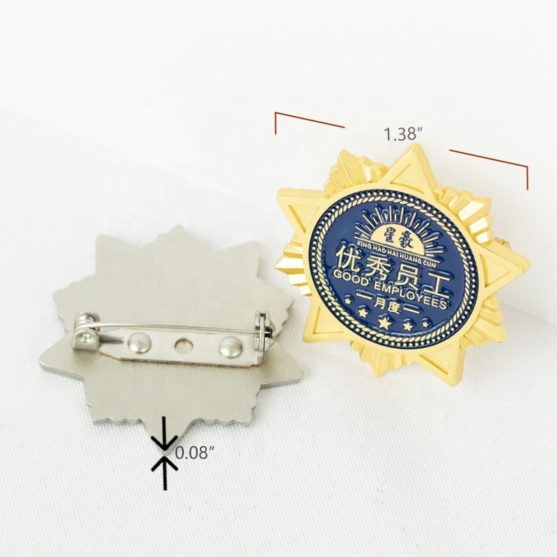 Dongguan Factory Professional Customized Metal school badges scout badge high quality sublimated badge blanks