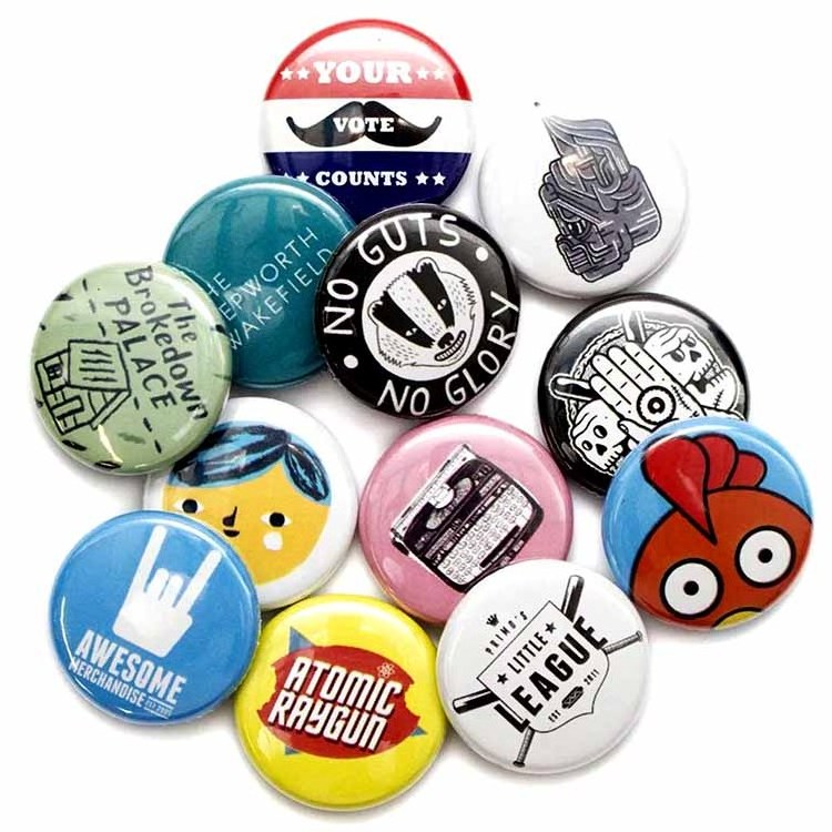 Factory Cheap Design Metal Tin Button Badge Making Tinplate Sheet  Custom Tin Badge Accessories Promotional Gifts