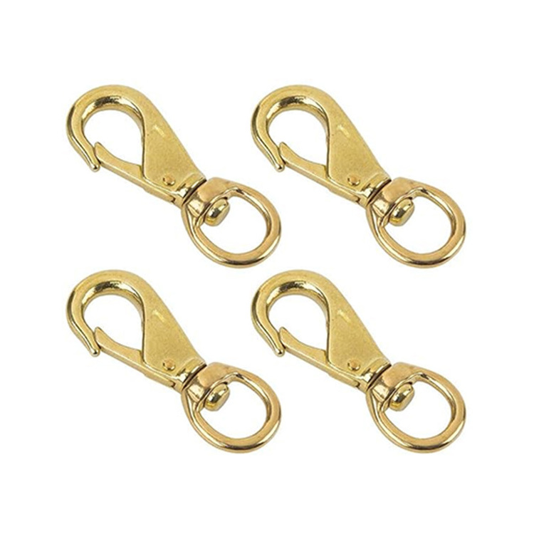 Custom Bag Strap Hardware Swivel Snap Hook Clasp Push Gate Lobster Clasps Brass Gold Metal Swivel Hooks For Handbag Leather