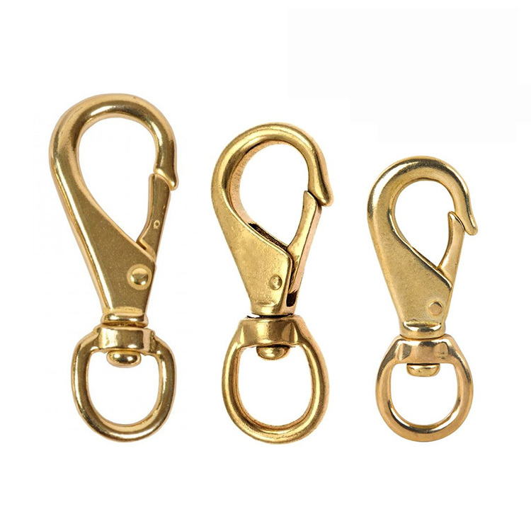 Custom Bag Strap Hardware Swivel Snap Hook Clasp Push Gate Lobster Clasps Brass Gold Metal Swivel Hooks For Handbag Leather