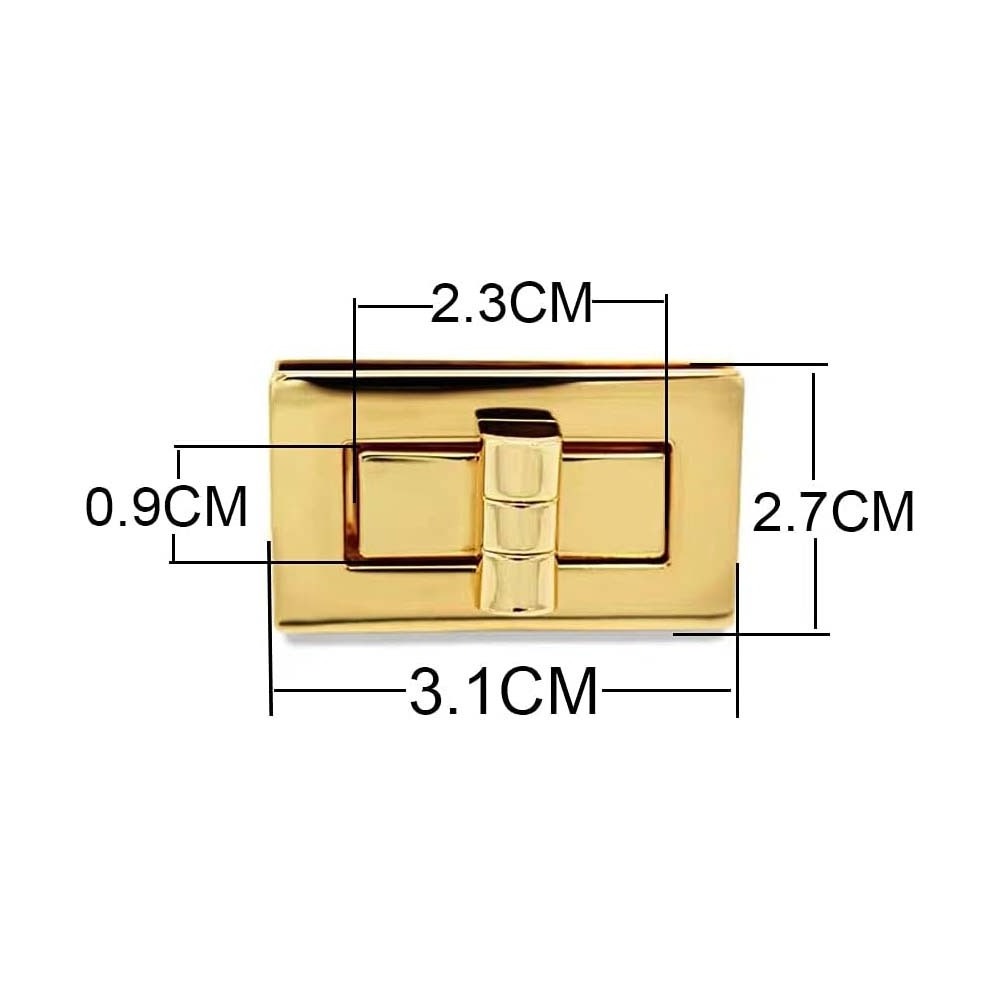 Custom Metal Push and Turn Lock Logo Color Custom Closures Bag Twist Locks Custom Design Press Handbag Lock Hardware for Bags