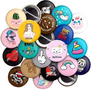 Factory Cheap Design Metal Tin Button Badge Making Tinplate Sheet  Custom Tin Badge Accessories Promotional Gifts