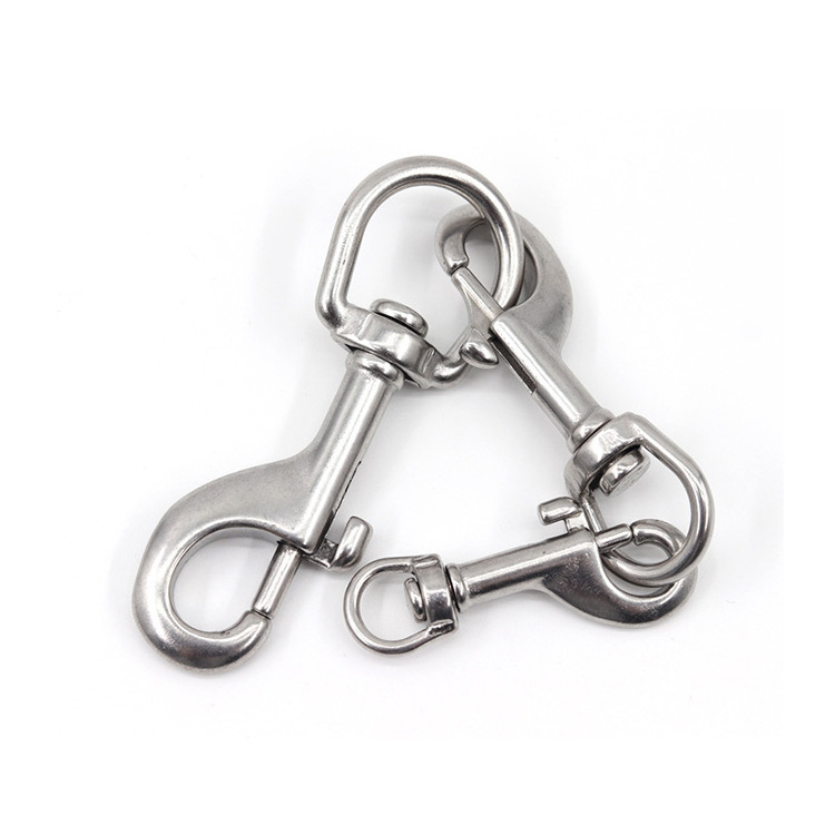 Swivel Snap Hooks Metal Heavy Duty Square Eye Clasp Buckle Trigger Clip Multipurpose Key Chain for Spring Pet Buckle Linking Dog