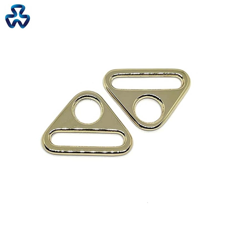 Metal Snap Hook Adjuster Triangle Ring with Bar Swivel Clip D  Dee Ring Buckles Black for Bag Strap Webbing bag logo clips