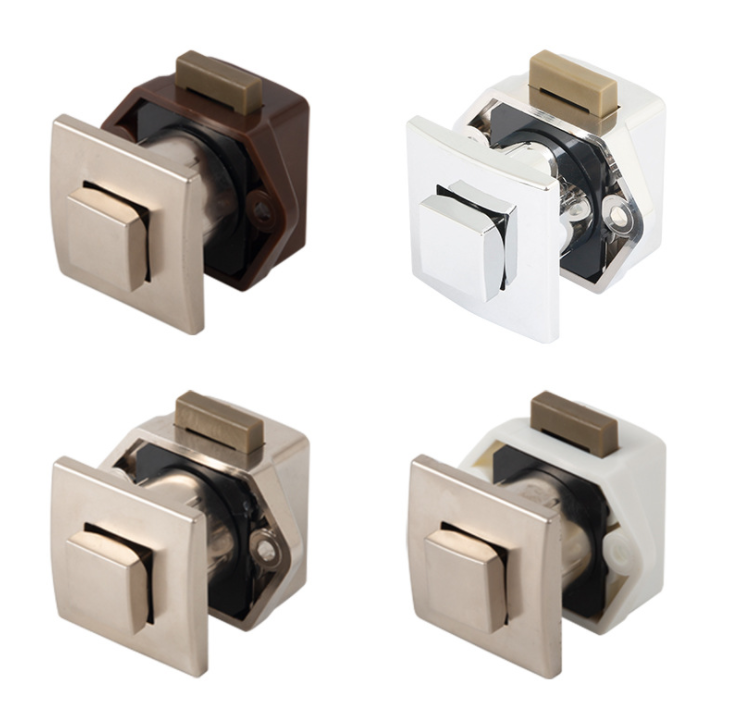 FS6683 Square Caravan RV Single Sided Push Button Cupboard Cabinet Door Drawer Lock