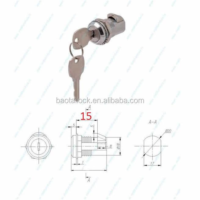 FS2270 MS826  In High 15mm Tubular Key Mini  Cam Lock From China Manufacture Cam Lock