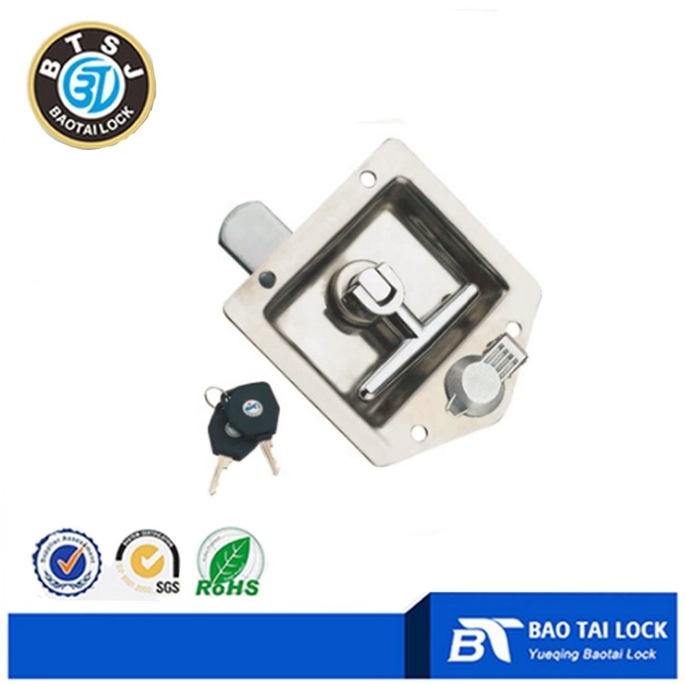 FS2365 Refrigerated Truck Container T Handle DISTRIBUTION PANEL HANDLE PUSH Compression latch Canopy lock stainless steel latch