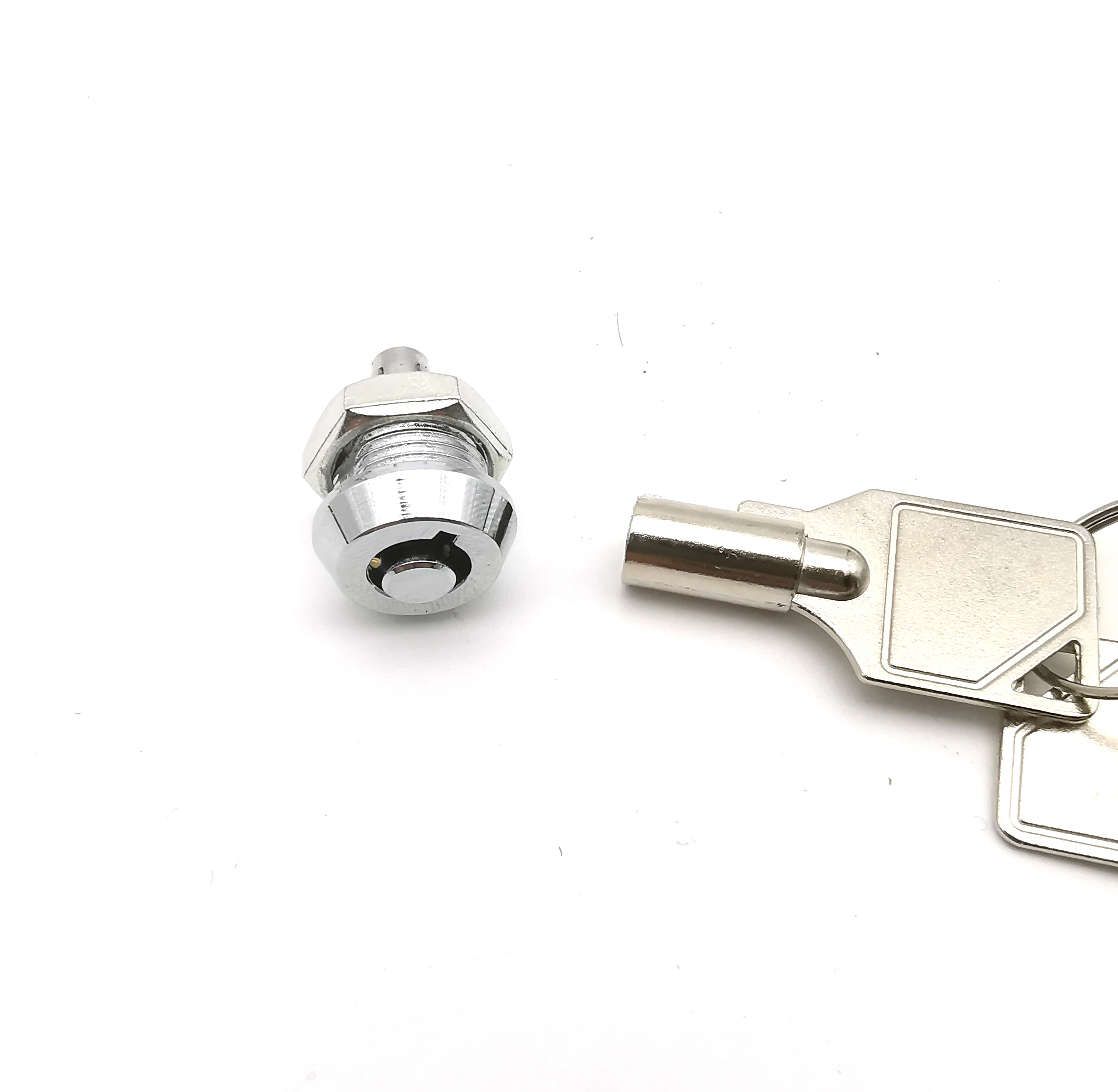 FS6310   12mm Chrome Finish Miniature Radial Pin Miniature Tubular Push Lock