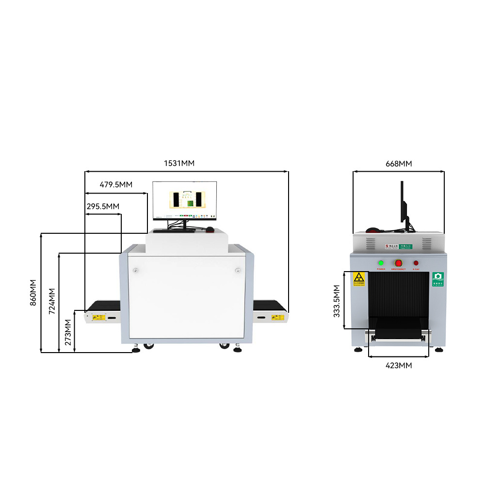 BOTAR Security  X ray Scanner X-Ray Inspection Machine X-Ray Luggage Scanner