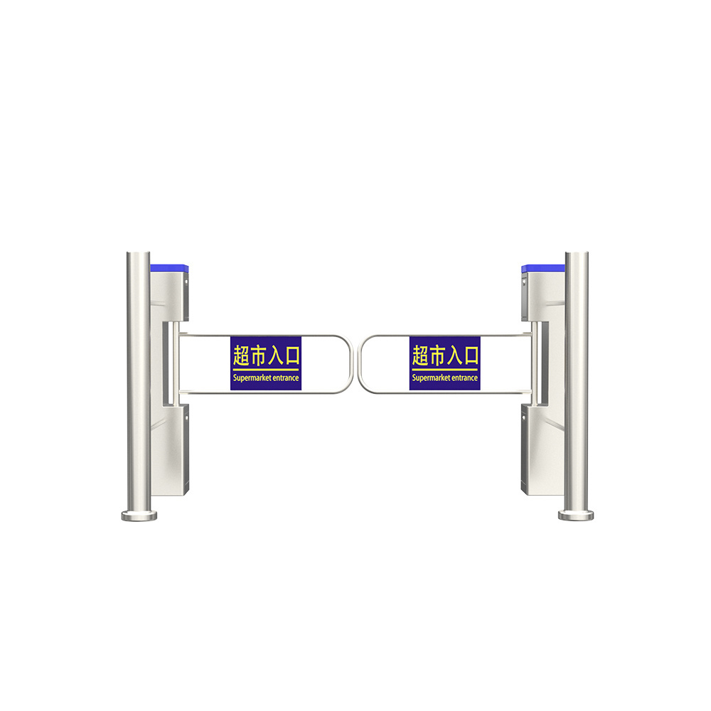 Stainless Steel Material  Security Turnstile Gate Automation Swing Barrier Gate for Supermarket