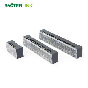 TB-2512 Tb Series M3 600v 15a To 45a Double Row Screw Automotive Wire Connetcors High Current Fixed Barrier Terminal Block