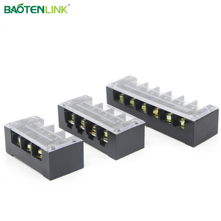 TB-2512 Tb Series M3 600v 15a To 45a Double Row Screw Automotive Wire Connetcors High Current Fixed Barrier Terminal Block