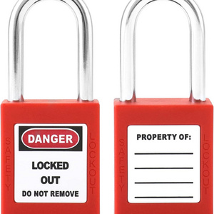 OEM manufacturer loto S38mm Safety Padlocks with 6mm hardened steel shackle and Master Keyed for Industrial lockout-tag out