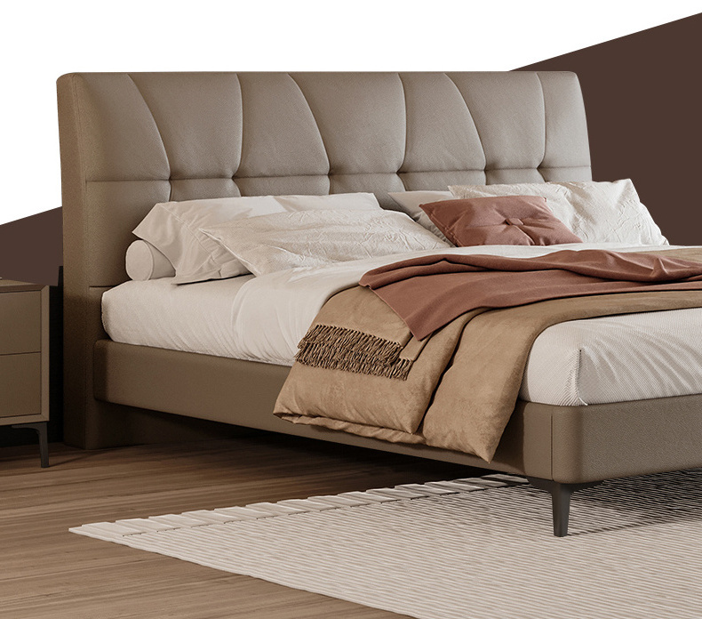 2024 NEW MODEL PROMOTION Upholstered Platform Bed Frame with Tufted Headboard and Metal Legs Modern and Minimalist Design