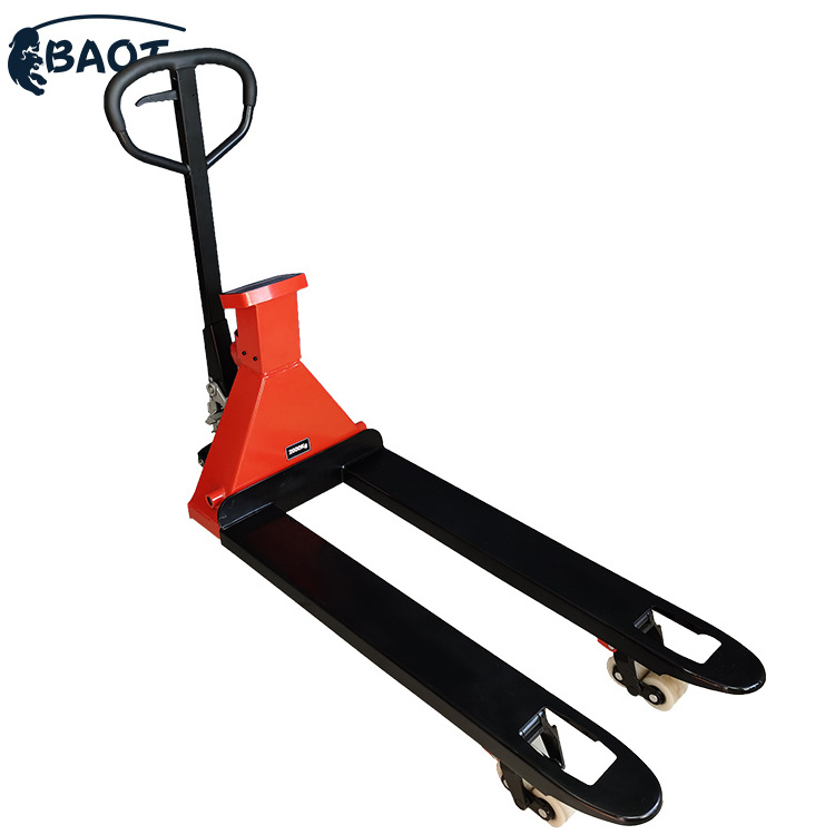 Indoor warehouse special pallet scale 5000kg high quality pallet jack with scale