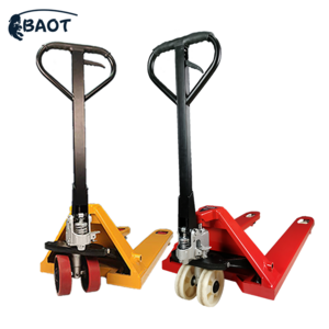 BAOT manual pump cheap hand carry trolley with bearing chain for pallet jack truck forklift holding