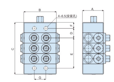 China BAOTN Progressive Block grease distributor