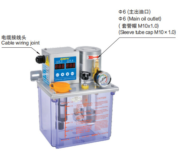 BAOTN BTB 110V 4L low pressure continuous hydraulic electric gear pump timing oil lubrication pump for lathe CNC machine