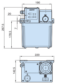 BAOTN BTB 110V 4L low pressure continuous hydraulic electric gear pump timing oil lubrication pump for lathe CNC machine