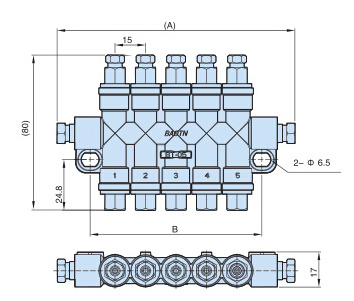 China BAOTN  progressive fitting oil grease distributor lubricant distributor for lubricant oil automatic pump