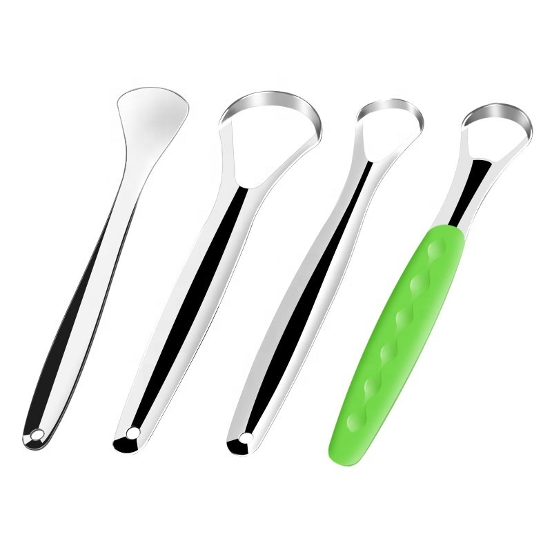 Wholesale New Design U shaped Pure Copper Stainless Steel Tongue Scraper Cleaner