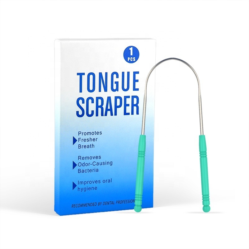 Wholesale New Design U shaped Pure Copper Stainless Steel Tongue Scraper Cleaner