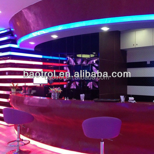 Luxury stone LED strip club bar furniture bar counters design