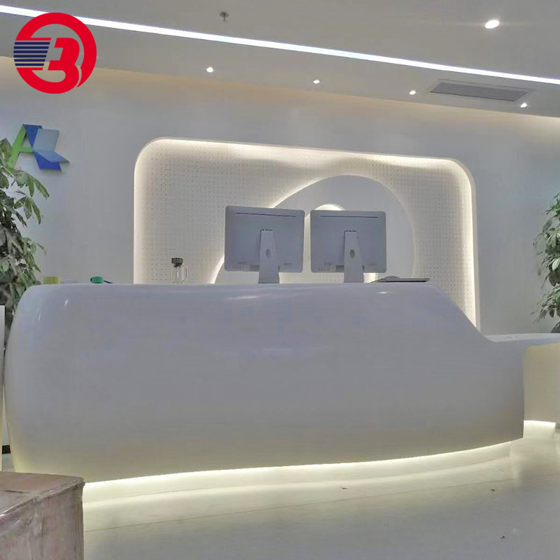 Creative modern circular office reception desk furniture hospital information desk hotel lobby reception