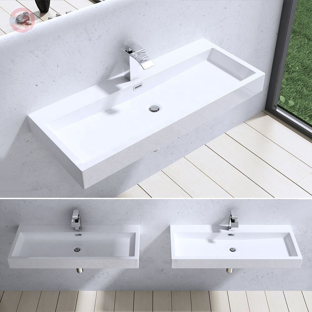 customize modern artificial stone washroom basin Matte Black Bathroom Tempered Glass Sink Wash Vanity Basin