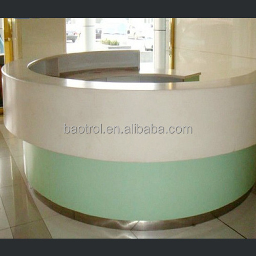 Simple design High quality Solid Surface circular reception desk