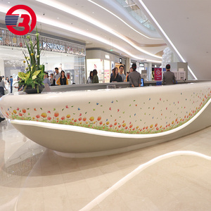 Creative modern circular office reception desk furniture hospital information desk hotel lobby reception