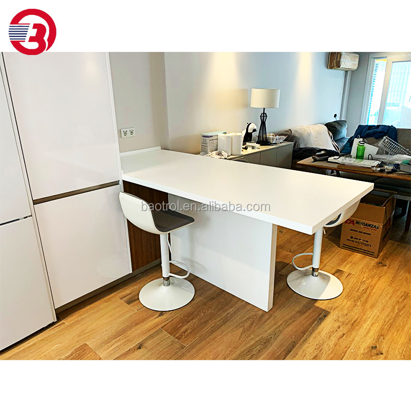 Popular design acrylic solid surface kitchen countertop acrylic solid surface table  vanity top