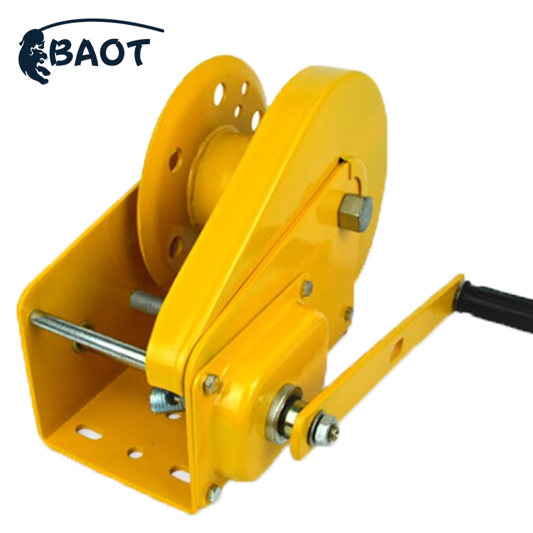 Single Speed Hand Winch with Automatic Brake 1800lb self locking manual winch