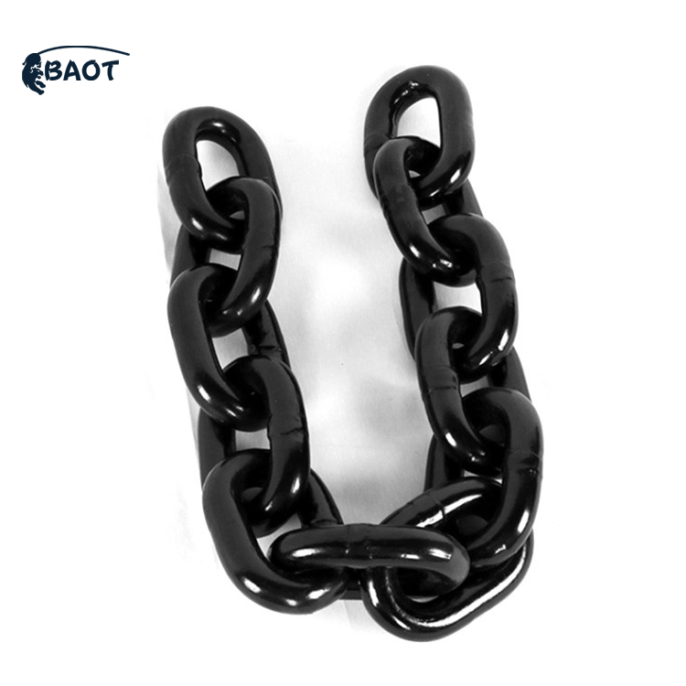 Baot Heavy Duty 6mm G80 Alloy Steel Black short Link Load Lifting Chain