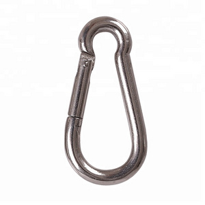 M4*40mm 304 Marine Grade Stainless Steel Snap Hook With Screw Safety Lock Carabiner