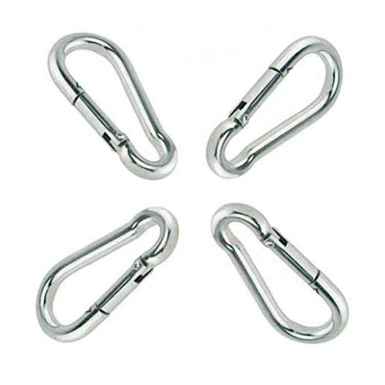 M4*40mm 304 Marine Grade Stainless Steel Snap Hook With Screw Safety Lock Carabiner