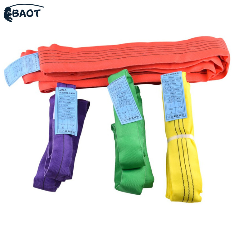 Baot 6FT 5300lbs 2 Spanset Round Slings Polyester Endless Loop Lifting Straps soft webbing slings