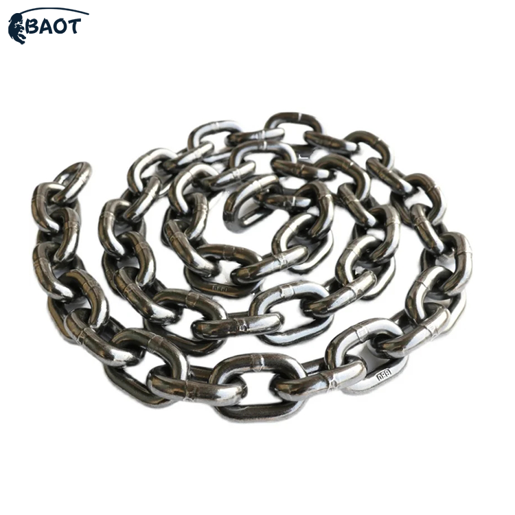 Baot Heavy Duty 6mm G80 Alloy Steel Black short Link Load Lifting Chain