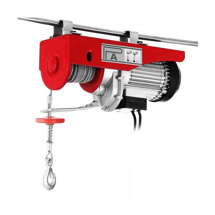 250kg/500kg 300kg/600kg 400kg/800kg 500kg/1000kg wire rope small electric pulley hoist