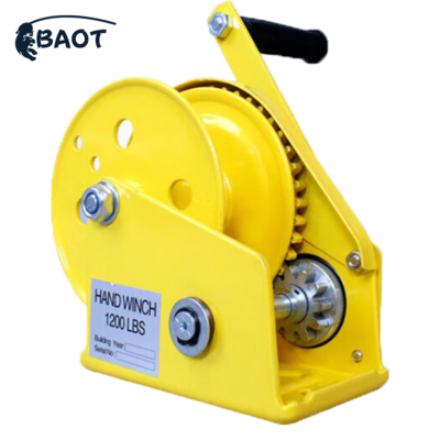 Single Speed Hand Winch with Automatic Brake 1800lb self locking manual winch