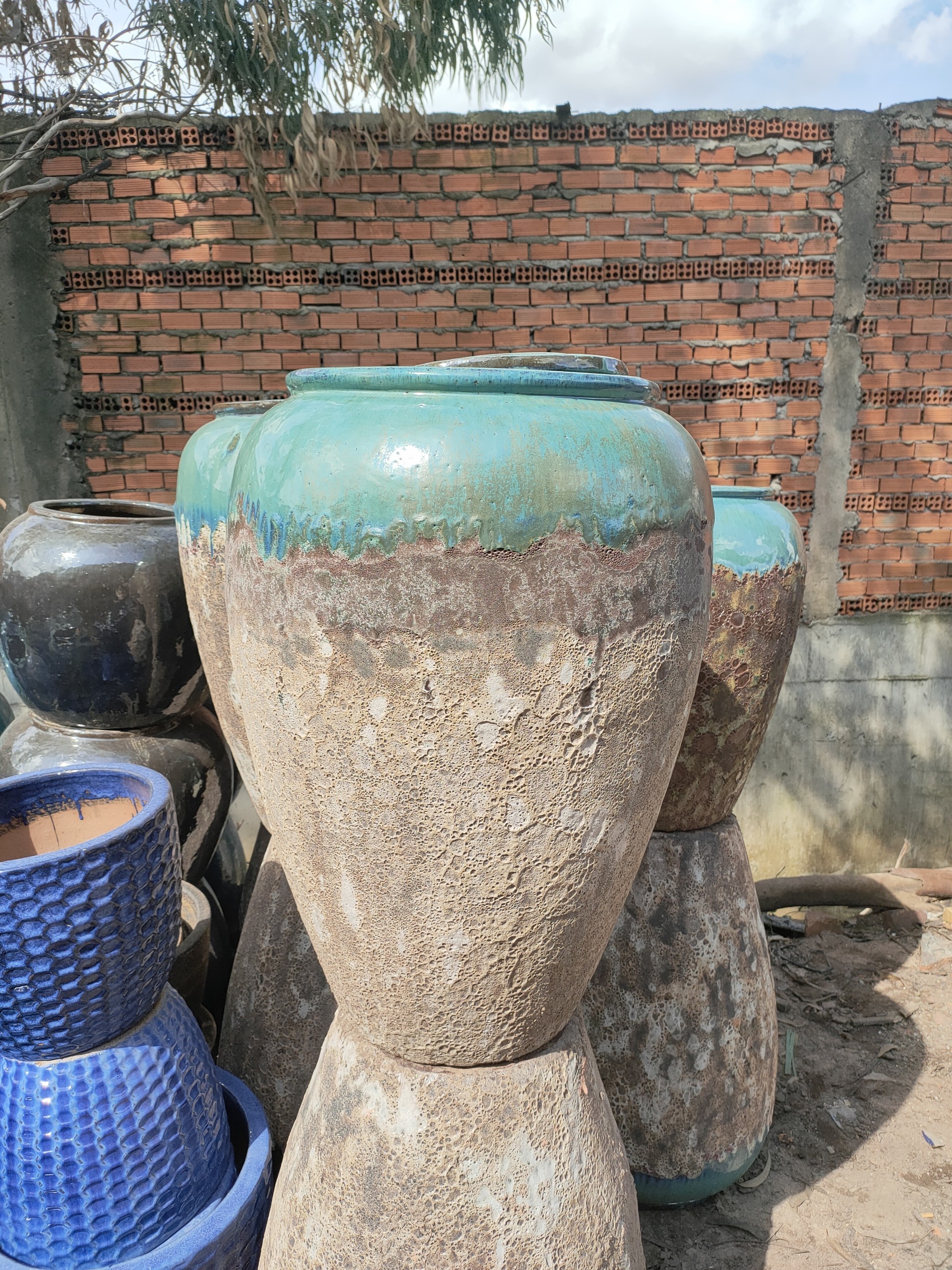 [Ruby Linh]- Wholesale Colorful Marble home garden outdoor new design flower pot molds planter garden decoration ceramic vases