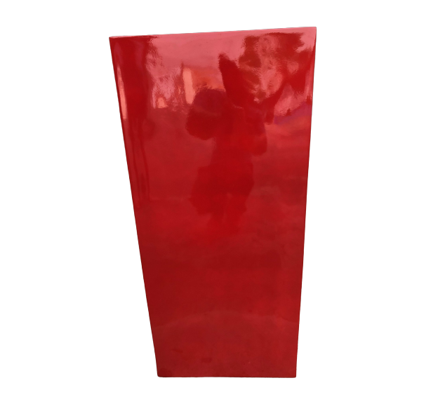 [Ruby Linh]- Wholesale Planter flower pots made form fiberglass red smooth finishing for balcony decoration