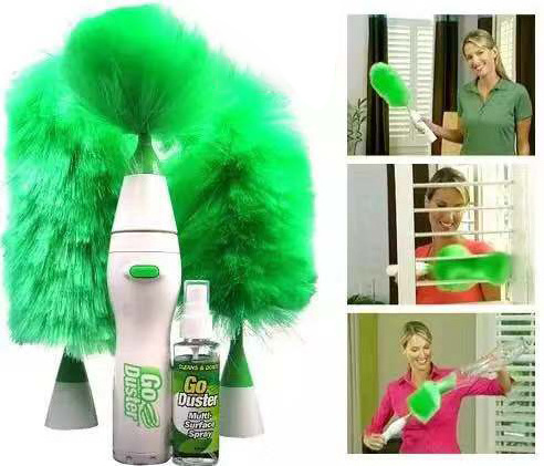 M17 Electric Feather Duster Adjustable Bookshelf Window Cleaning Brush As Household Clean Helper Automatic Dust Brush Duster