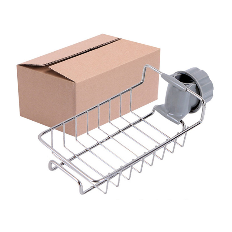 C223 Stainless Steel Kitchen Faucet Storage Sink Rack Organizer Kitchen Dish Cloth Rack Shelf Cloth Towel Soap Sponge Holder